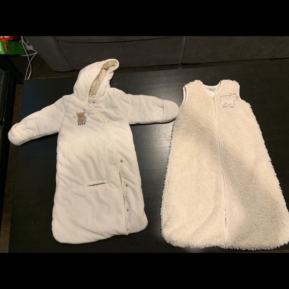 Warm weather sleep sack and snuggle coat (baby)
